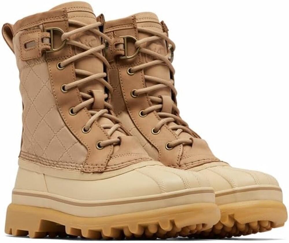 NWT Sorel Caribou Royal Waterproof Mountain Hiking Boots Beige Brown Womens US 5